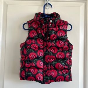 Joe Fresh apple print puffer vest size 1